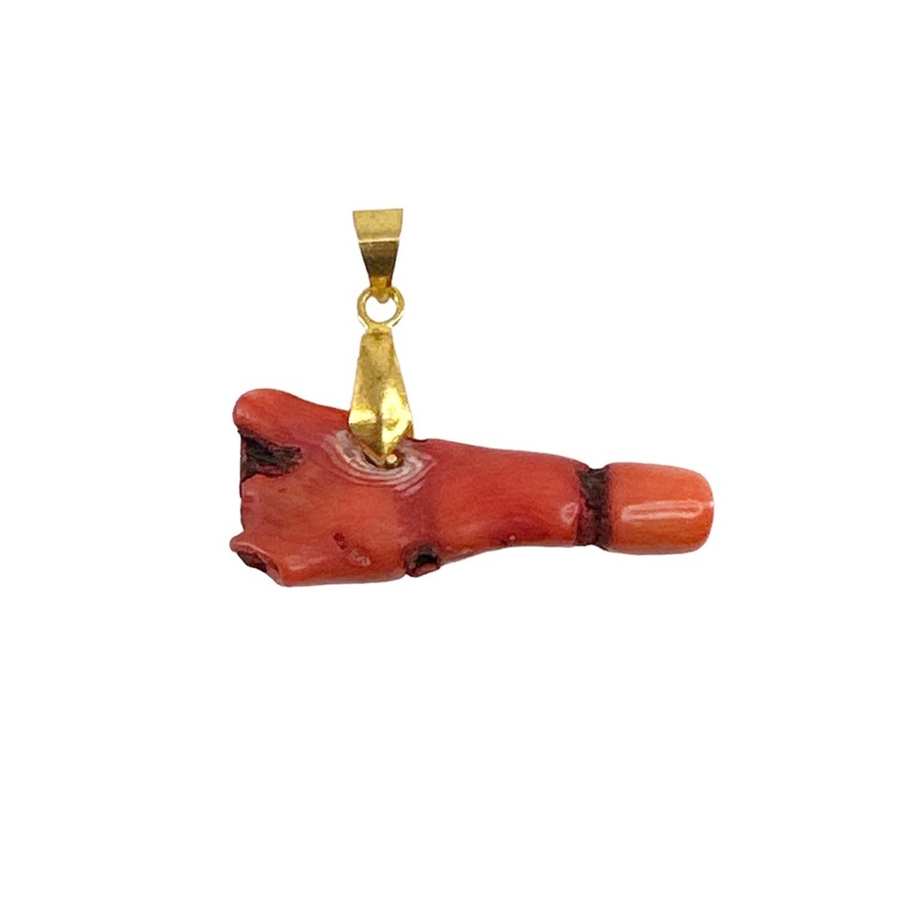 Vintage Coral Natural Organic Gemstone Pendent - Picture 2 of 6